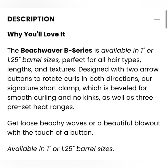 Beachwaver 1.25" Rotating Curling Iron in Pretty Lilac, pastel purple - Picture 11 of 15